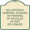 Signmission No Loitering Camping Vending or Parking of Vehicles 30 Feet or Longer Alum, 18" x 18", TG-1818-23841 A-DES-TG-1818-23841 - alternate 1